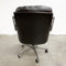 Canadian Vintage Swivel Desk Chair - Chocolate Leather