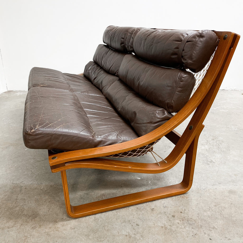 Tessa T4 Leather Mid Century Lounge Sofa