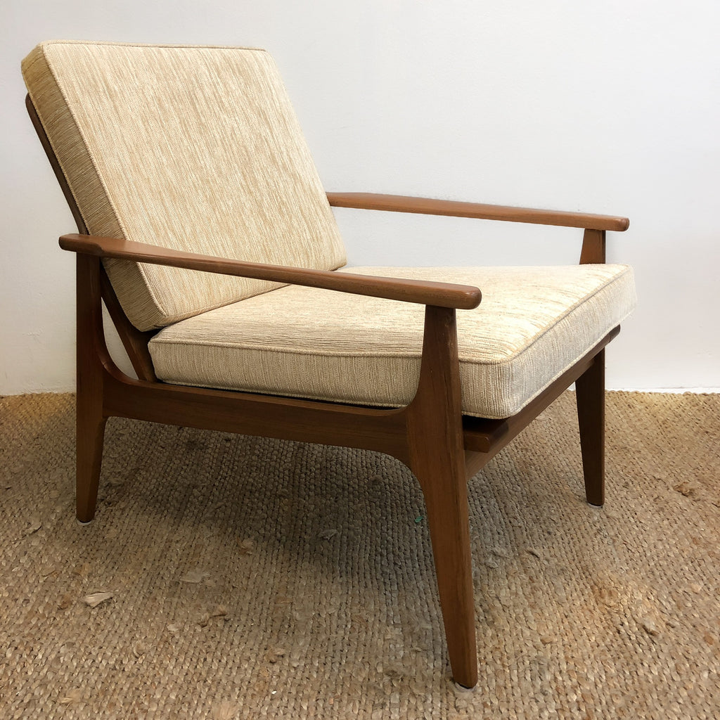 Mid Century Coach Wood Armchair