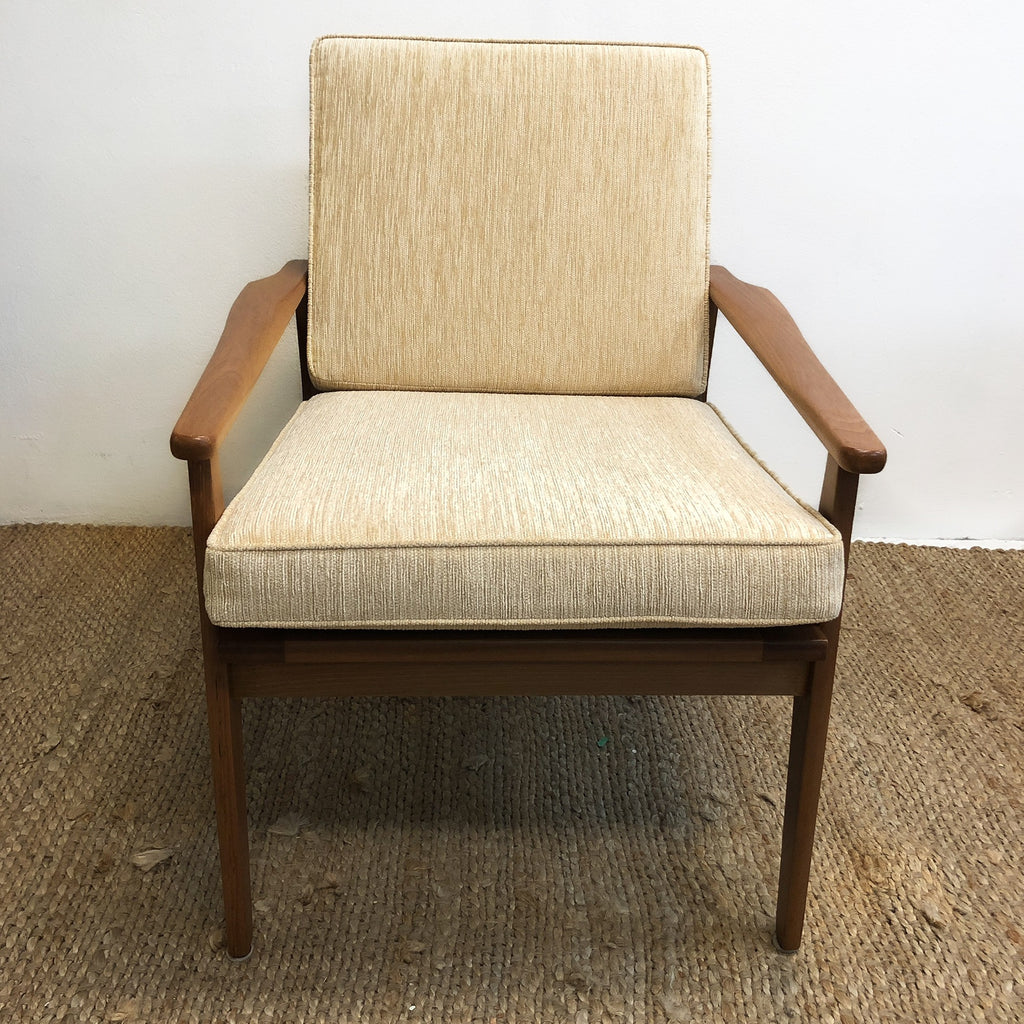 Mid Century Coach Wood Armchair