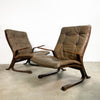 Brown Leather Elephant ChairsMid Century Brown Leather Danish 'Elephant' Arm Lounge Chair