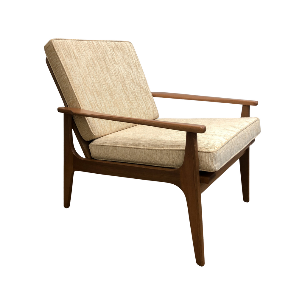 Mid Century Coach Wood Armchair