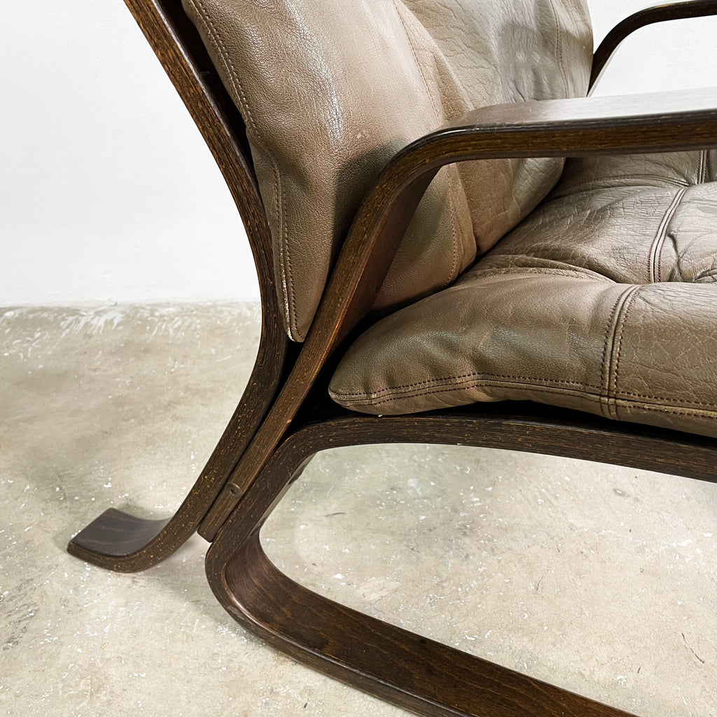 Brown Leather Elephant ChairsMid Century Brown Leather Danish 'Elephant' Arm Lounge Chair