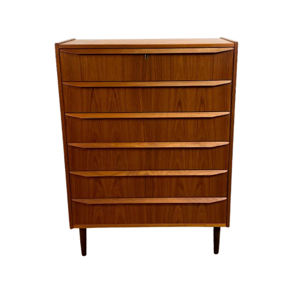 Early to Mid 20th Century Swedish Tall Boy Chest Of Drawers