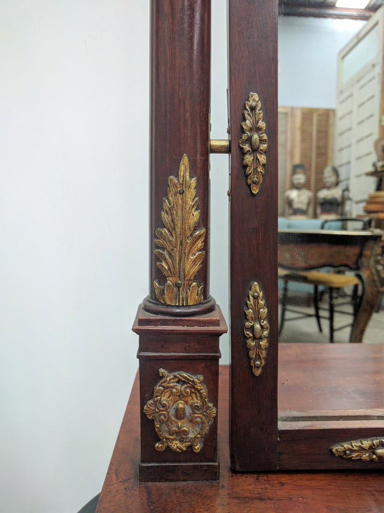 Empire Style Mahogany Toilet  Mirror