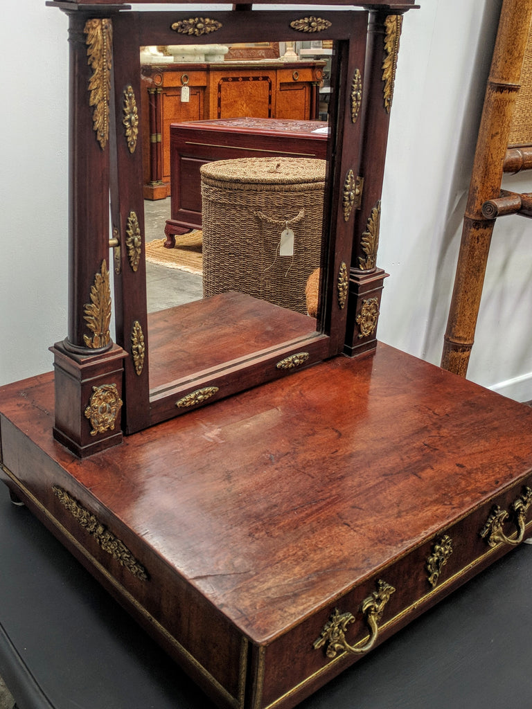 Empire Style Mahogany Toilet  Mirror