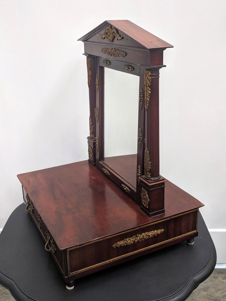 Empire Style Mahogany Toilet  Mirror