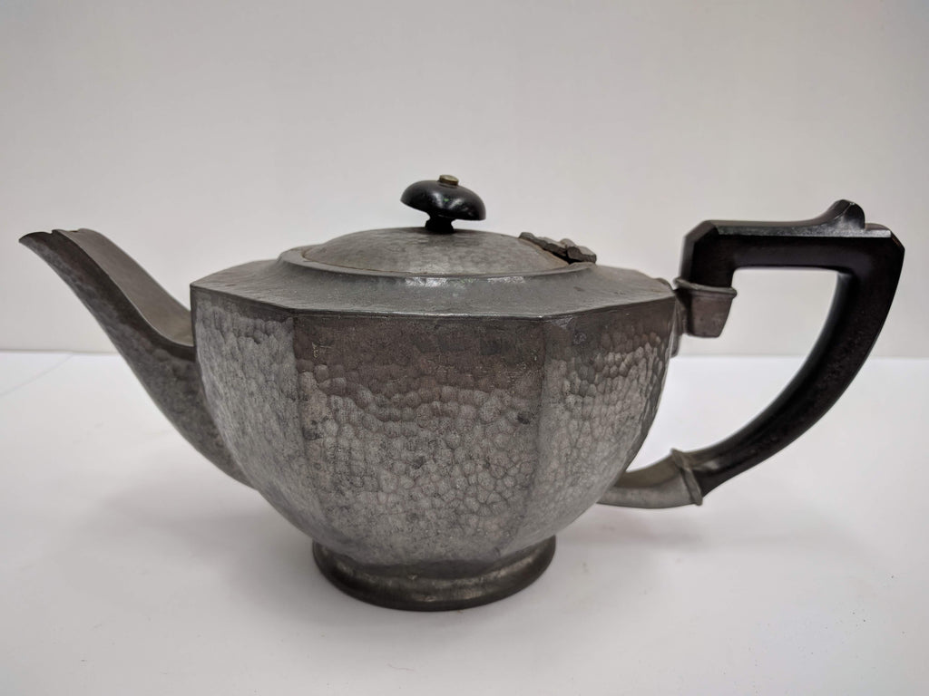 Three Piece Tudric Pewter Tea Set