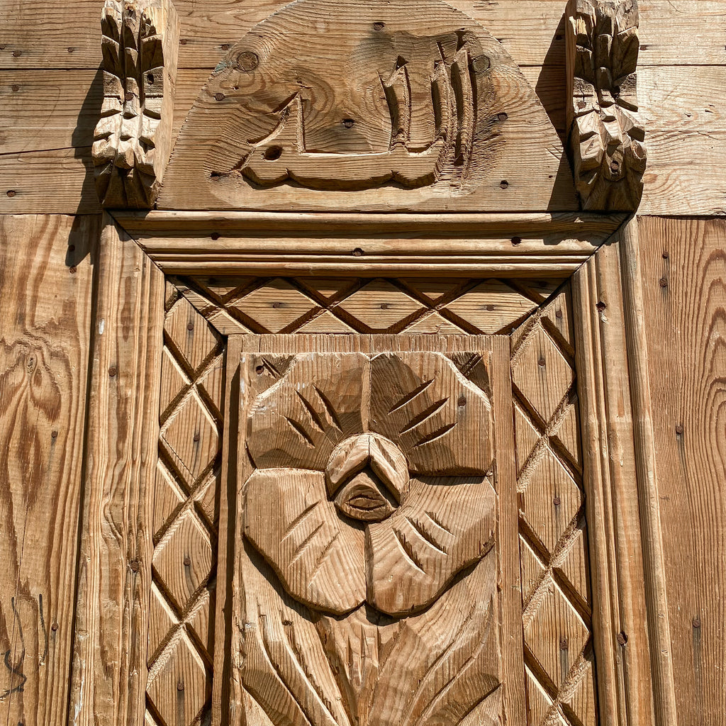 Large Pair Of Vintage Egyptian Carved Doors