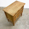 Vintage Danish Oak Serpentine Chest of Drawers or Bedside with Bobbin Legs