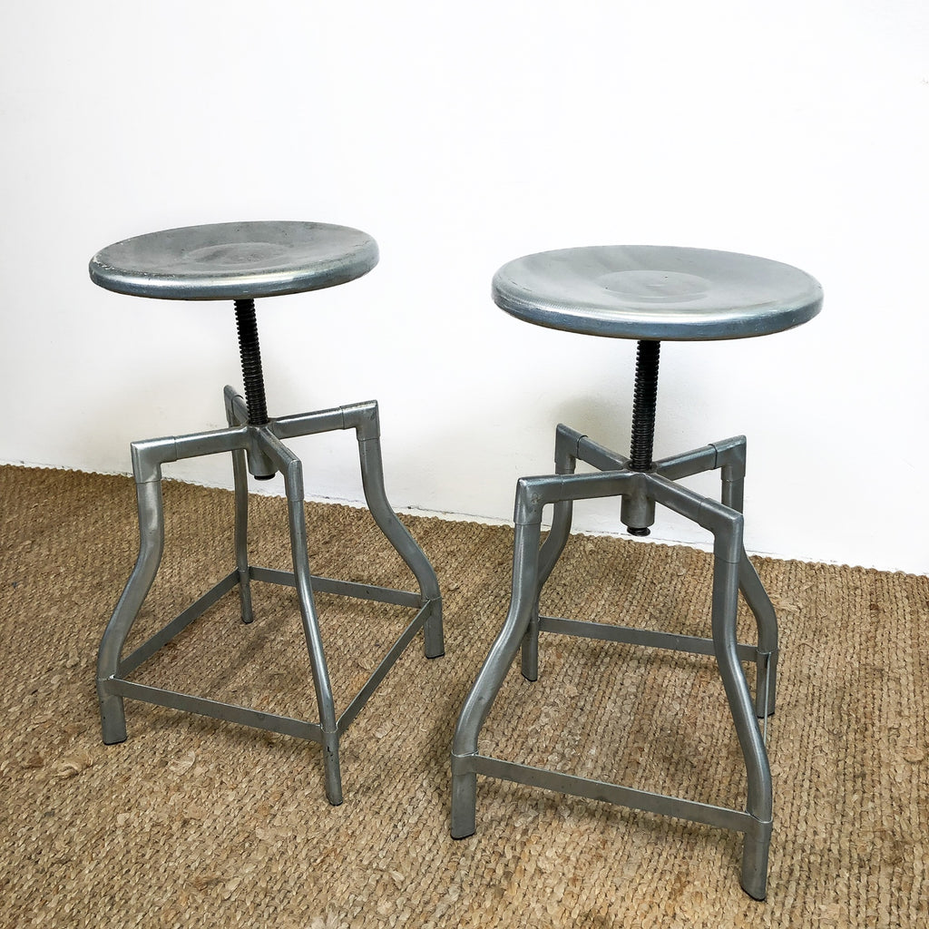 Pair of Vintage Modernist Industrial Stools