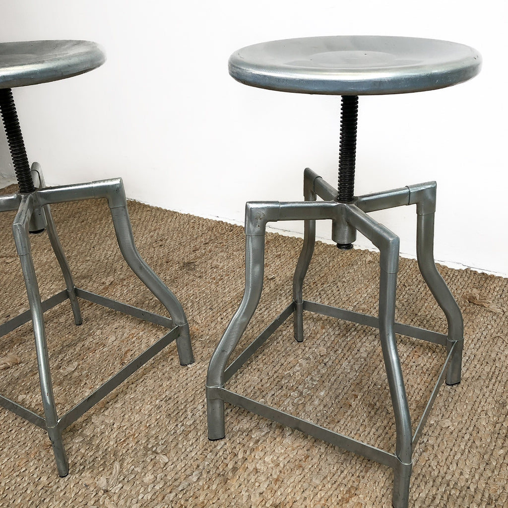 Pair of Vintage Modernist Industrial Stools