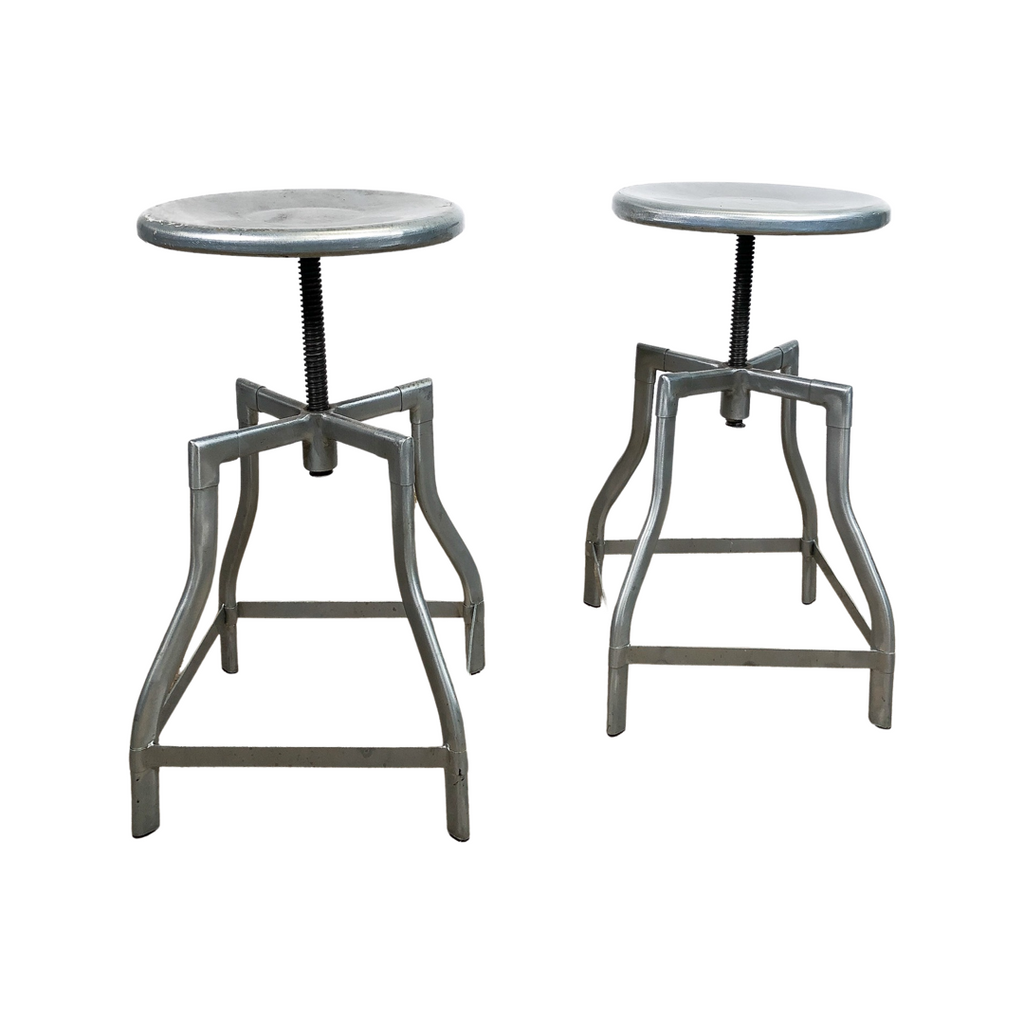 Pair of Vintage Modernist Industrial Stools