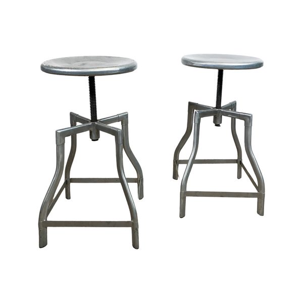 Pair of Vintage Modernist Industrial Stools