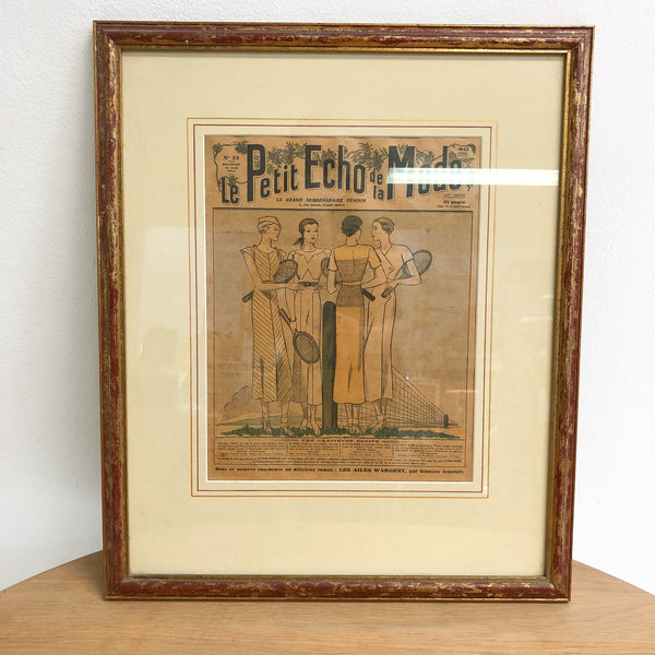 1930s Art Deco Framed French Front Cover