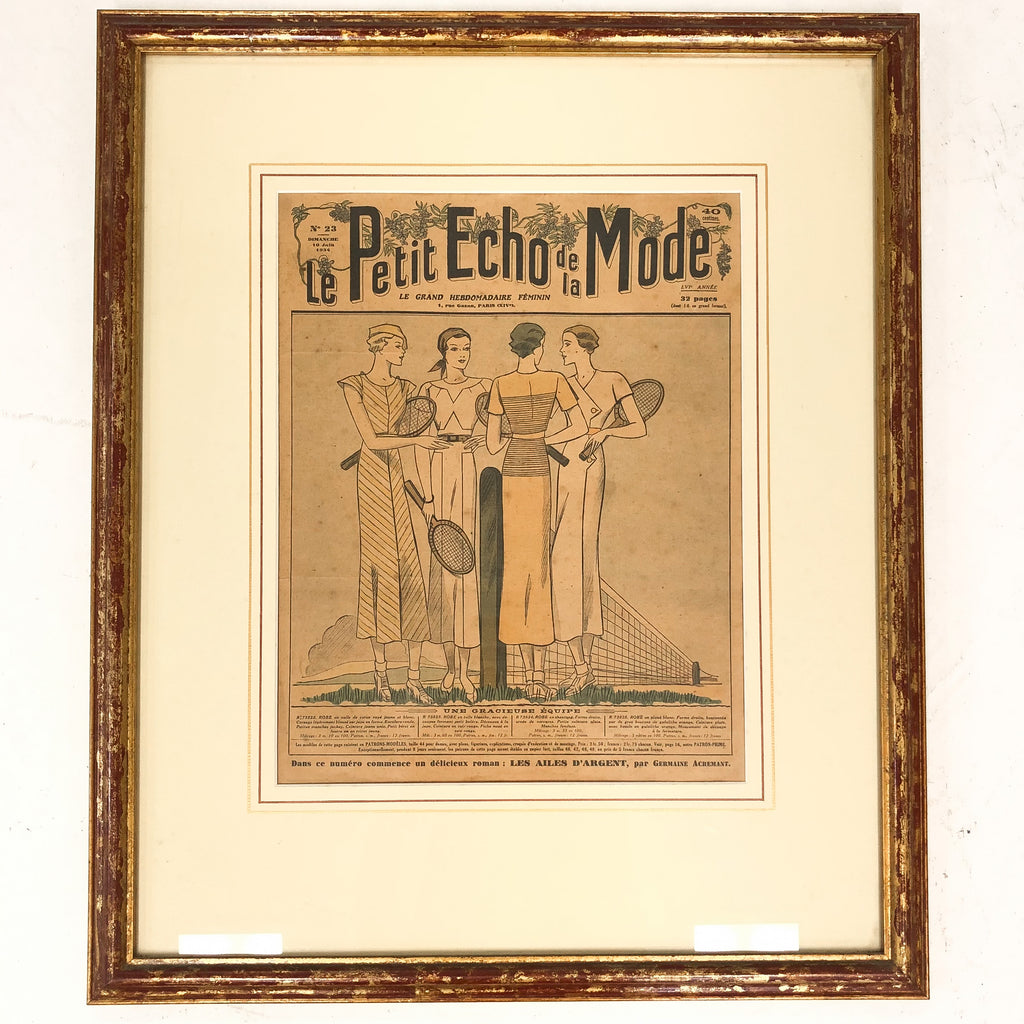 1930s Art Deco Framed French Front Cover
