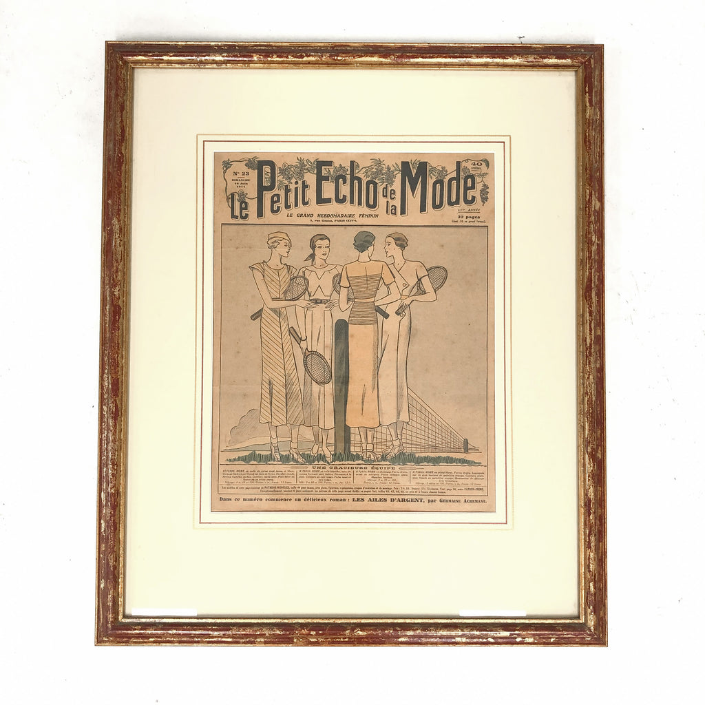 1930s Art Deco Framed French Front Cover