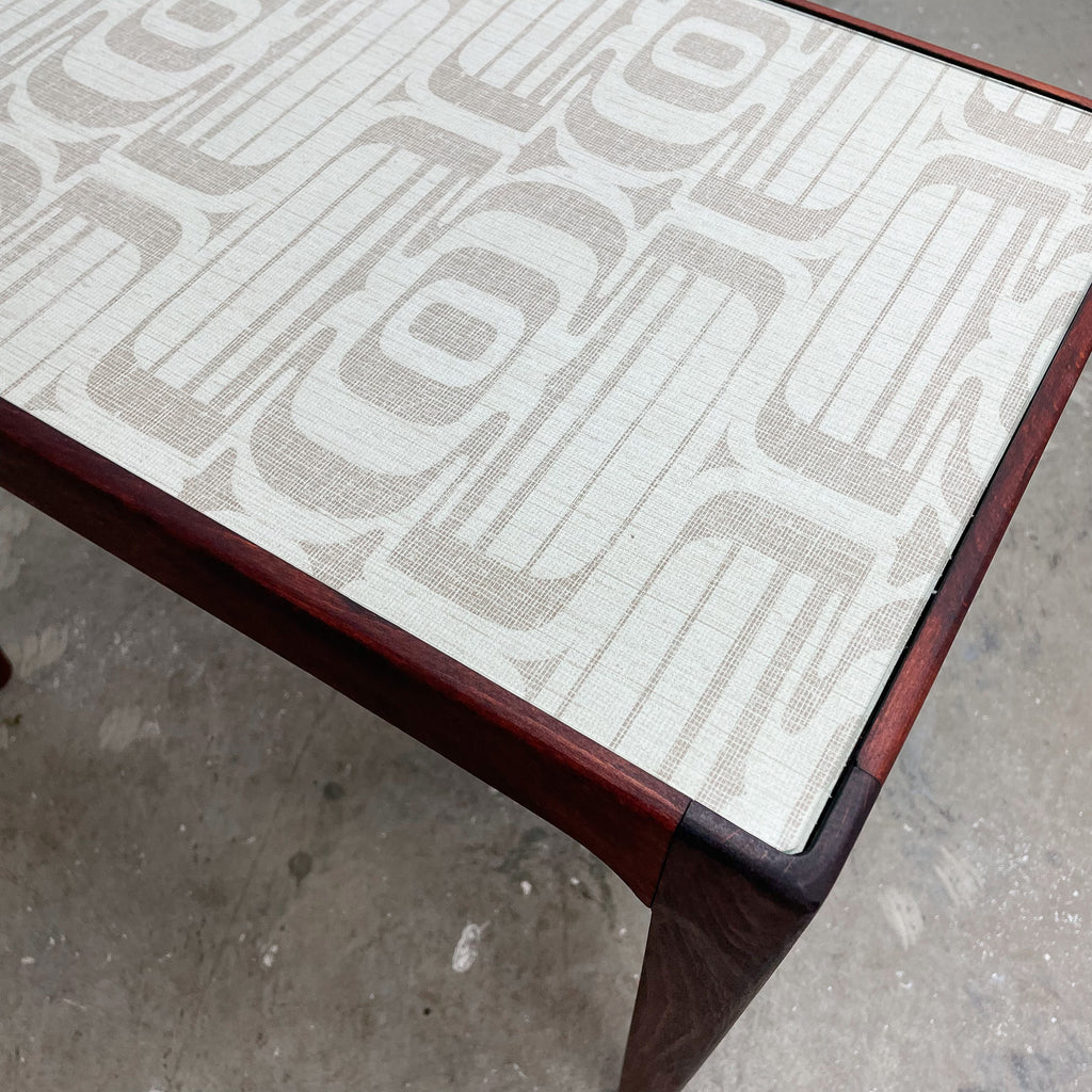 Restored Mid Century Glass Side Table