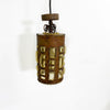 Pair of Mid Century Copper Blown Glass Ceiling Lights