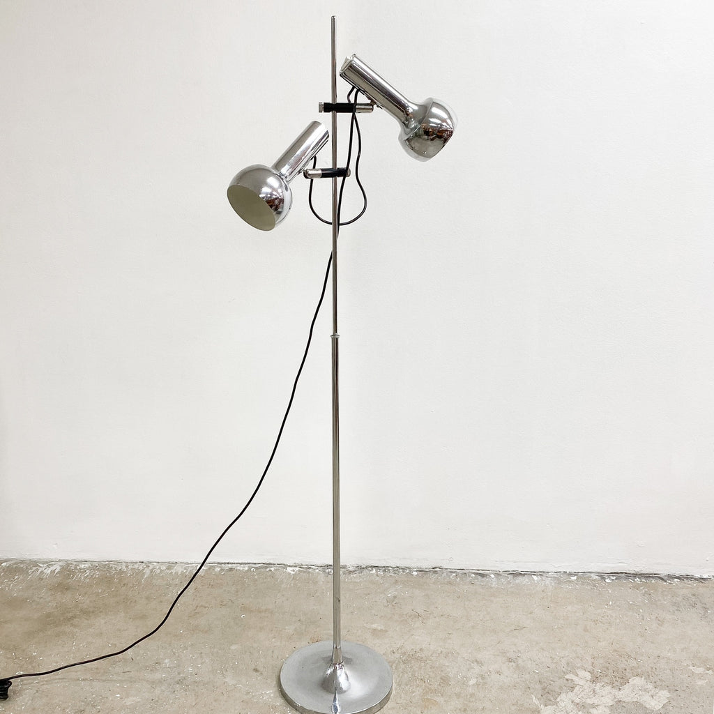 Oslo Mid Century Chrome Twin Head Lamp