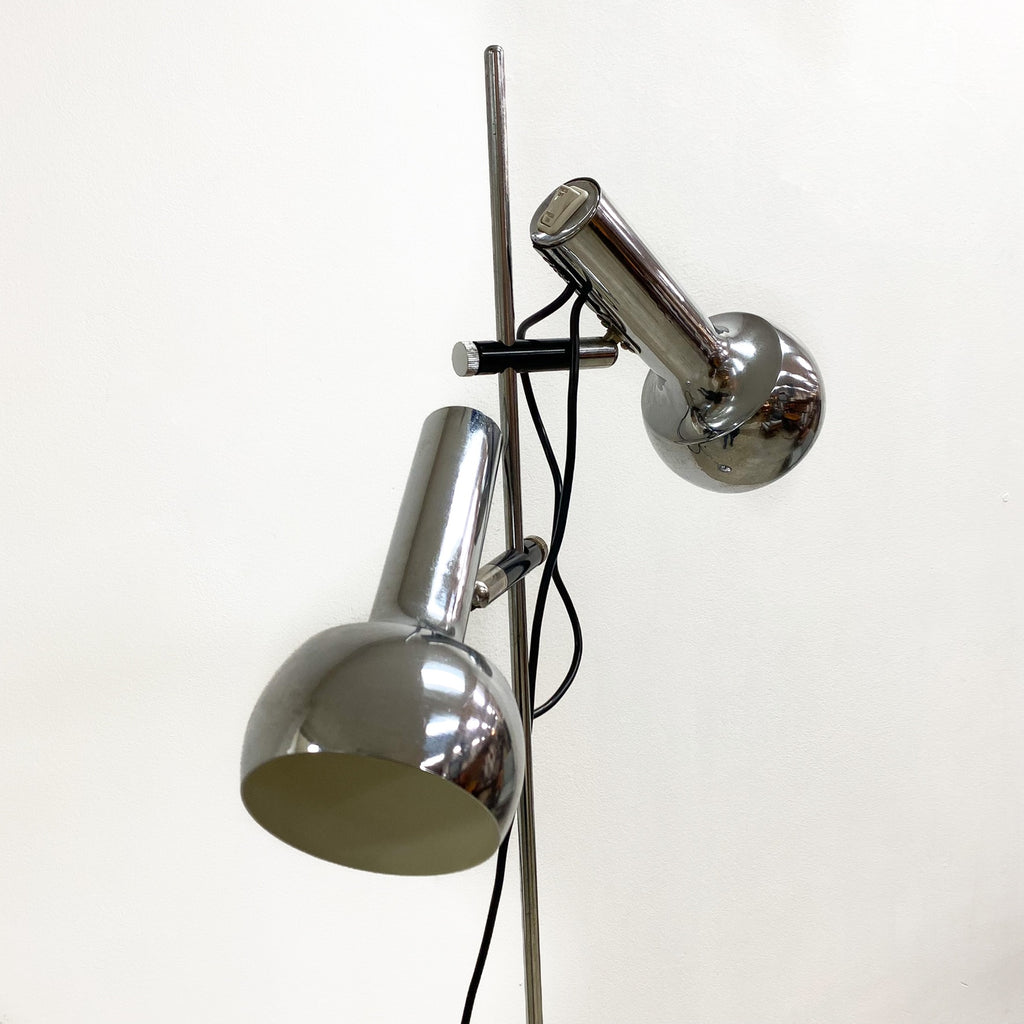 Oslo Mid Century Chrome Twin Head Lamp