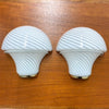 Mid Century Italian Murano Glass Mushroom Wall Lights Sconces