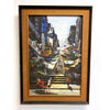Original Tam Ming Mid Century Art Chinese Street Scene Oil Painting