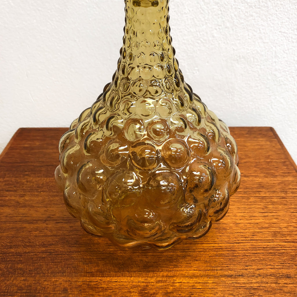 Mid Century Glass Genie Decanter Bottle