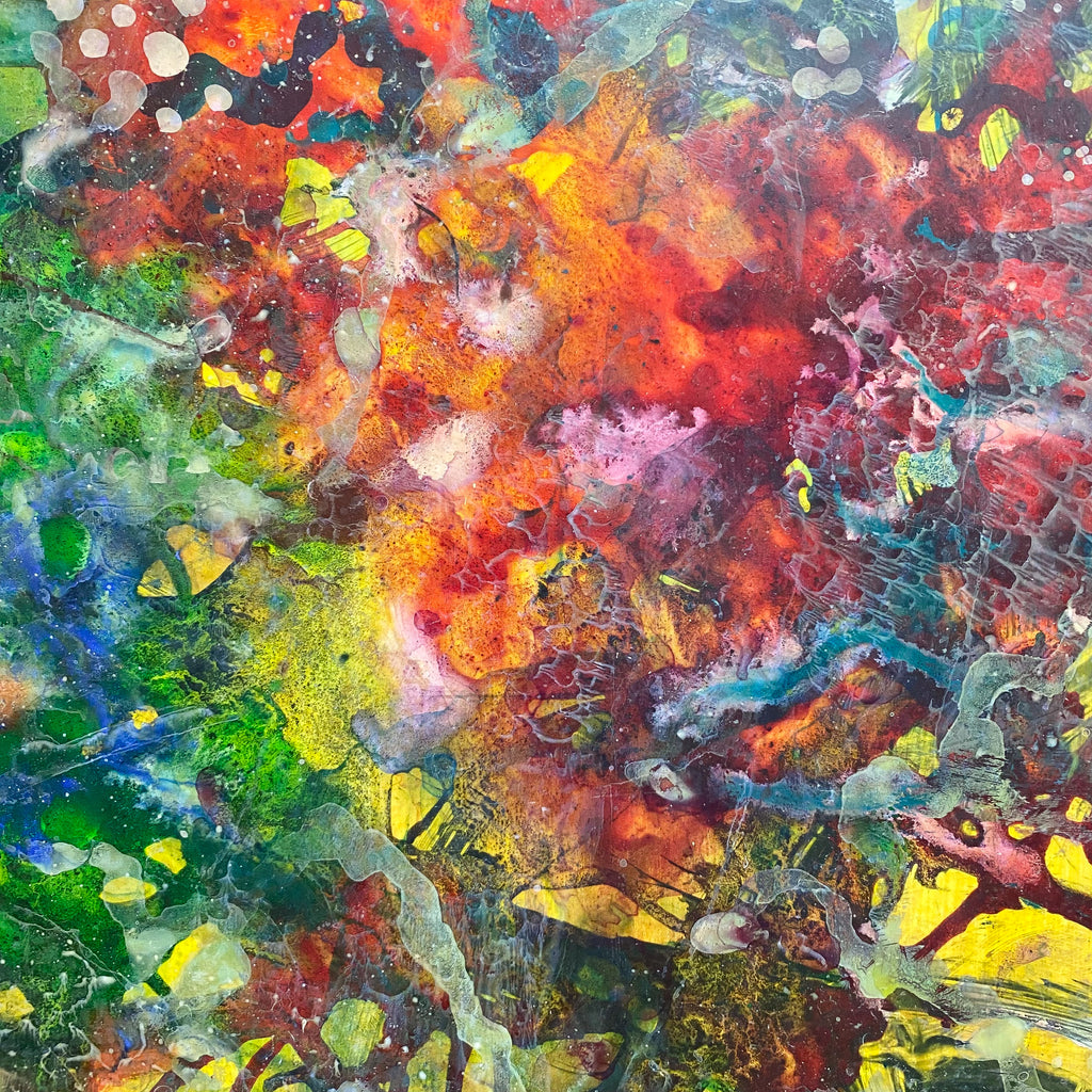 Mid Century Abstract Expressionist Oil Painting By Ronald Moore