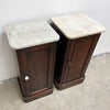 Pair of Antique Marble Top Bedside Cabinets c1880
