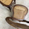 Set of Four 1890s Antique Rattan Caned Seat Dining Chairs