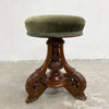 Antique Victorian Heavily Carved Piano Stool
