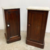 Pair of Antique Marble Top Bedside Cabinets c1880