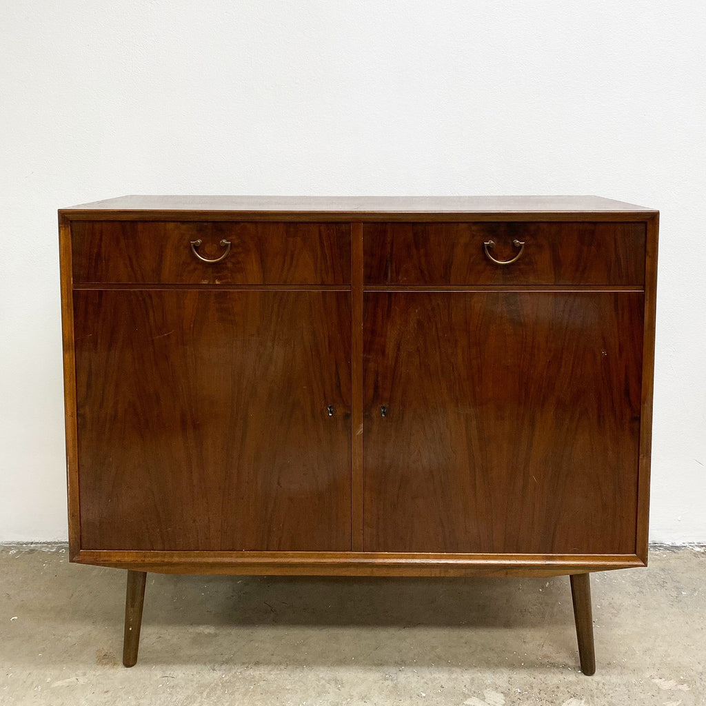 Mid Century Danish Compact Walnut Sideboard