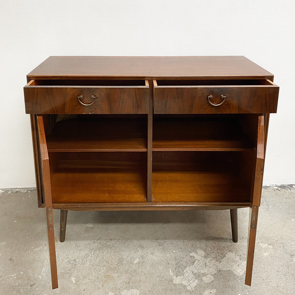 Mid Century Danish Compact Walnut Sideboard
