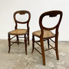 Set of Four 1890s Antique Rattan Caned Seat Dining Chairs