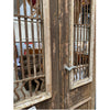 Antique Pair of Egyptian French Wooden & Wrought Iron Doors