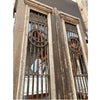 Antique Pair of Egyptian French Wooden & Wrought Iron Doors
