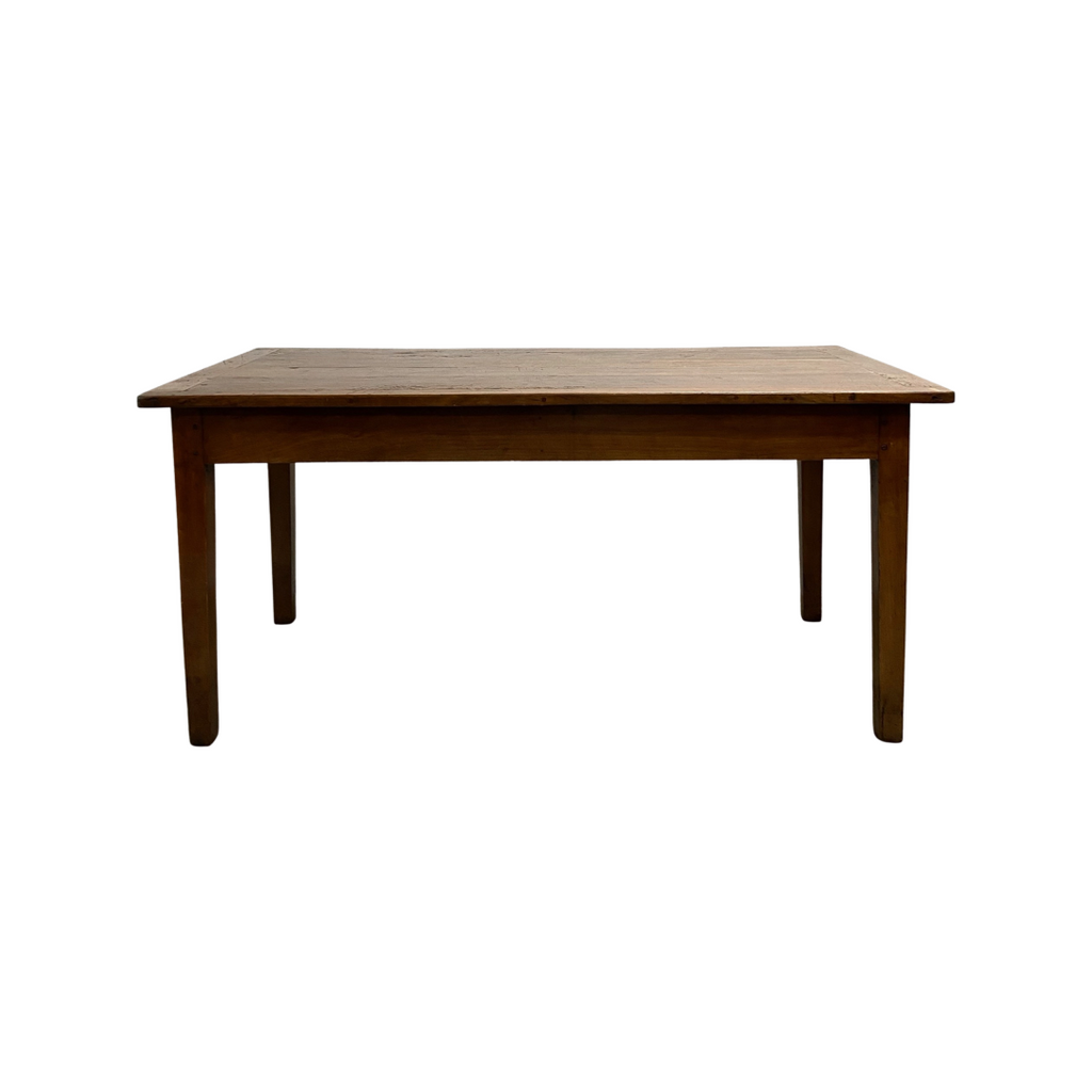 ANTIQUE FRENCH CHERRYWOOD FARMHOUSE DINING TABLE