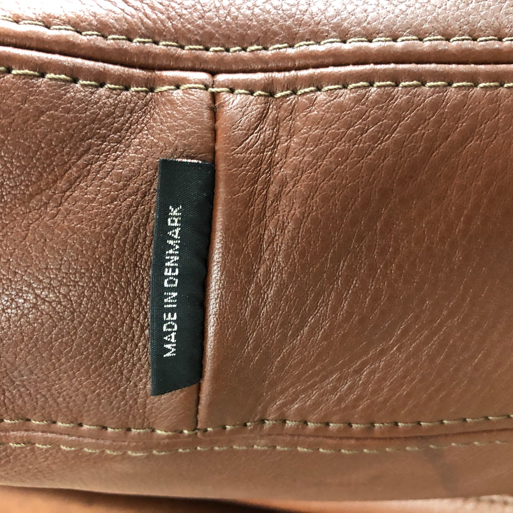 Danish Mid Century Leather Lounge