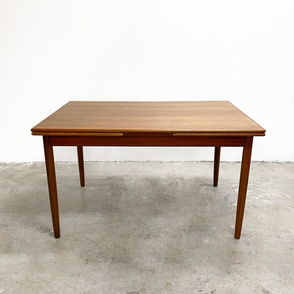 Mid Century Teak Danish Extension Dining Table - Restored