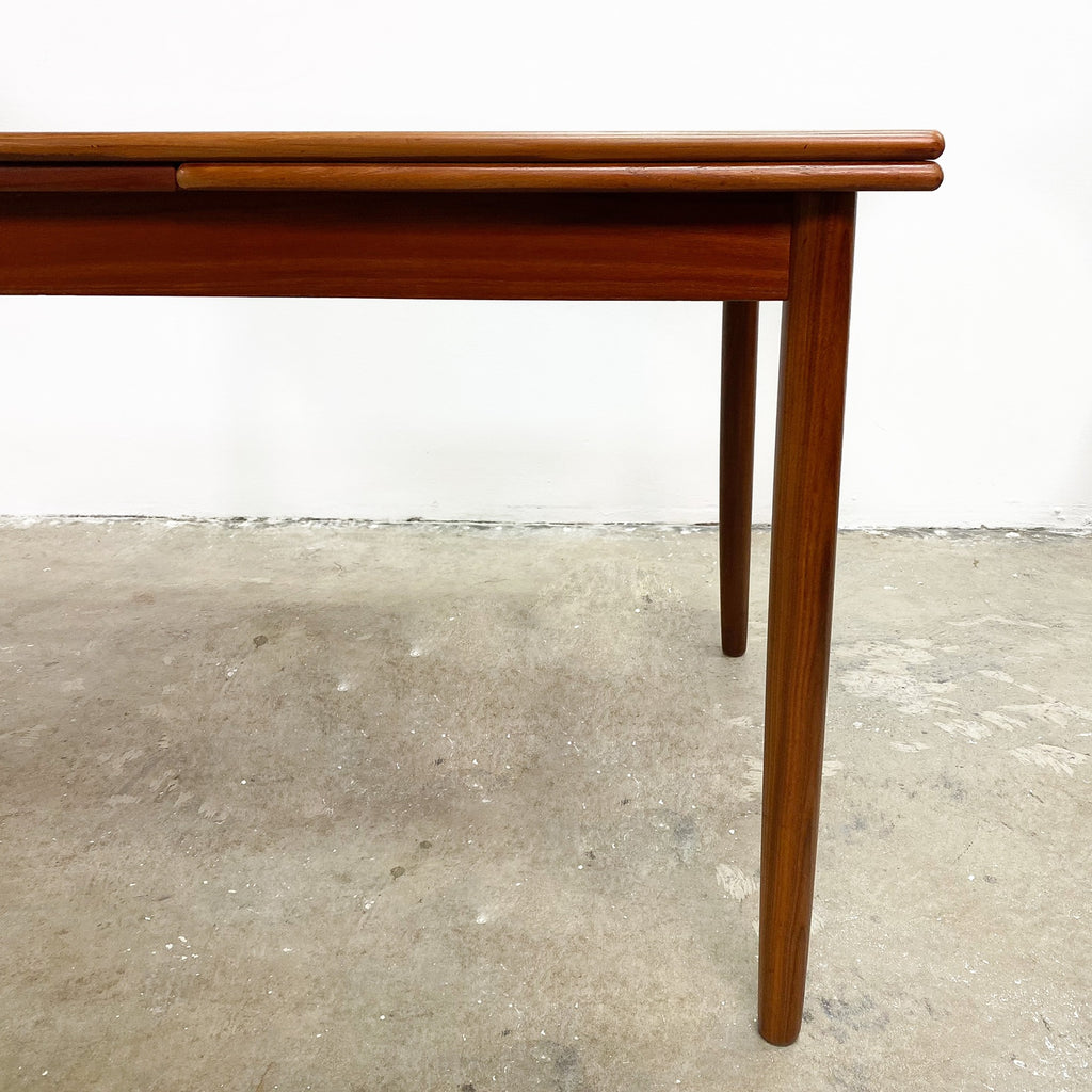 Mid Century Teak Danish Extension Dining Table - Restored