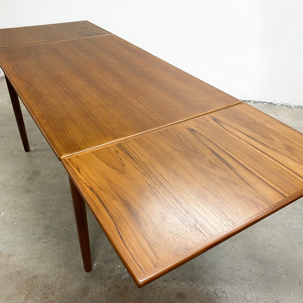 Mid Century Teak Danish Extension Dining Table - Restored