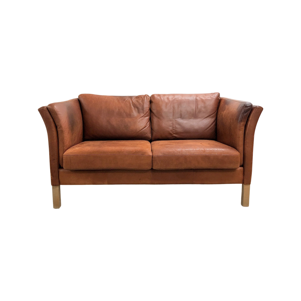 Danish Mid Century Leather Lounge