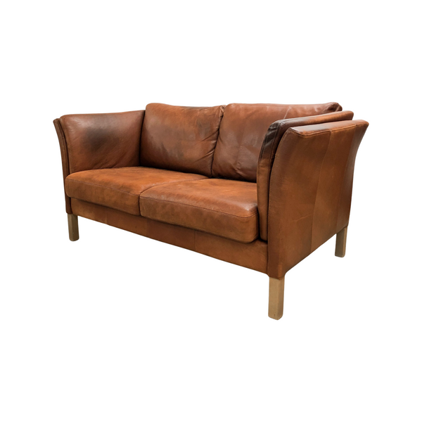 Danish Mid Century Leather Lounge