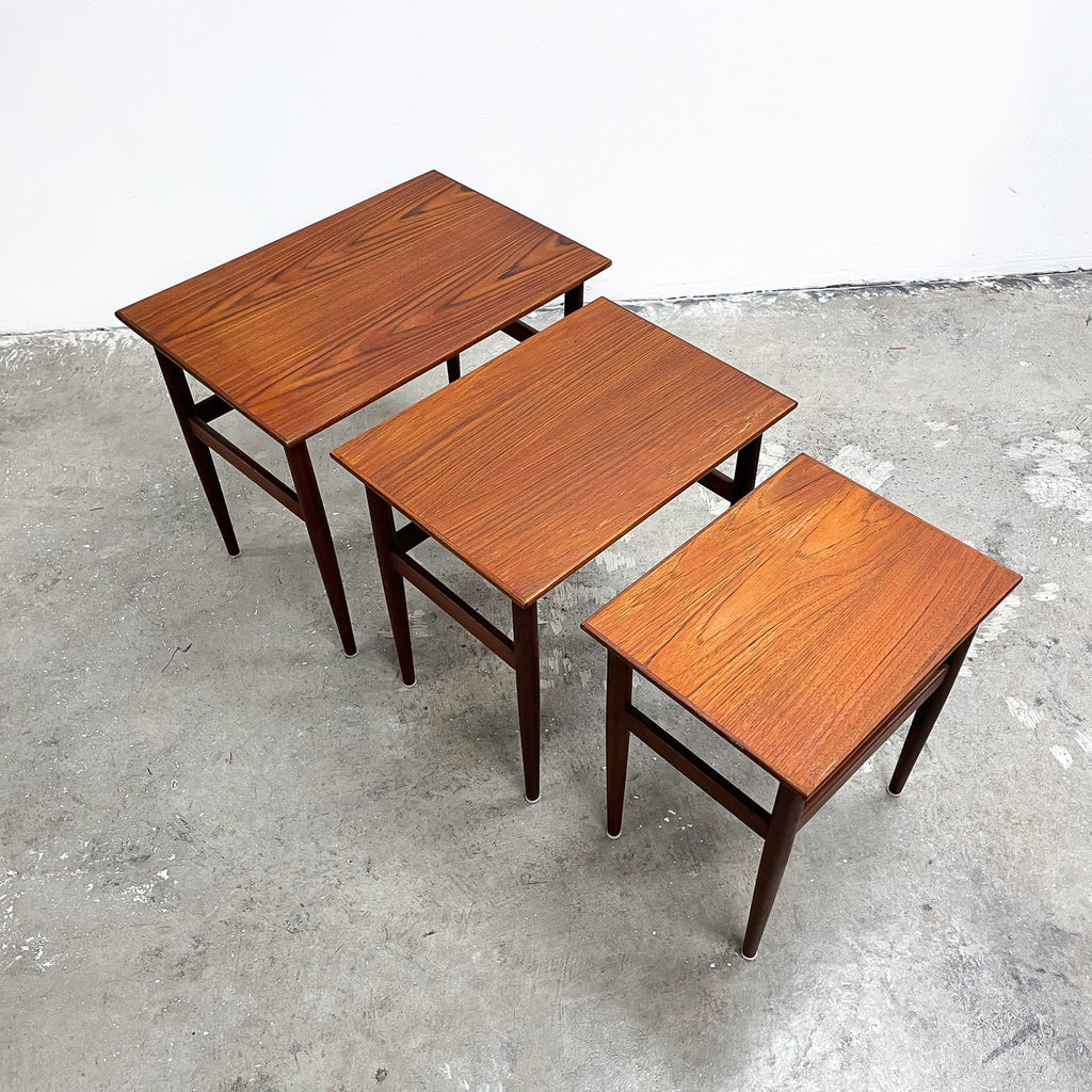 Danish Nest Of Mid Century Side Tables
