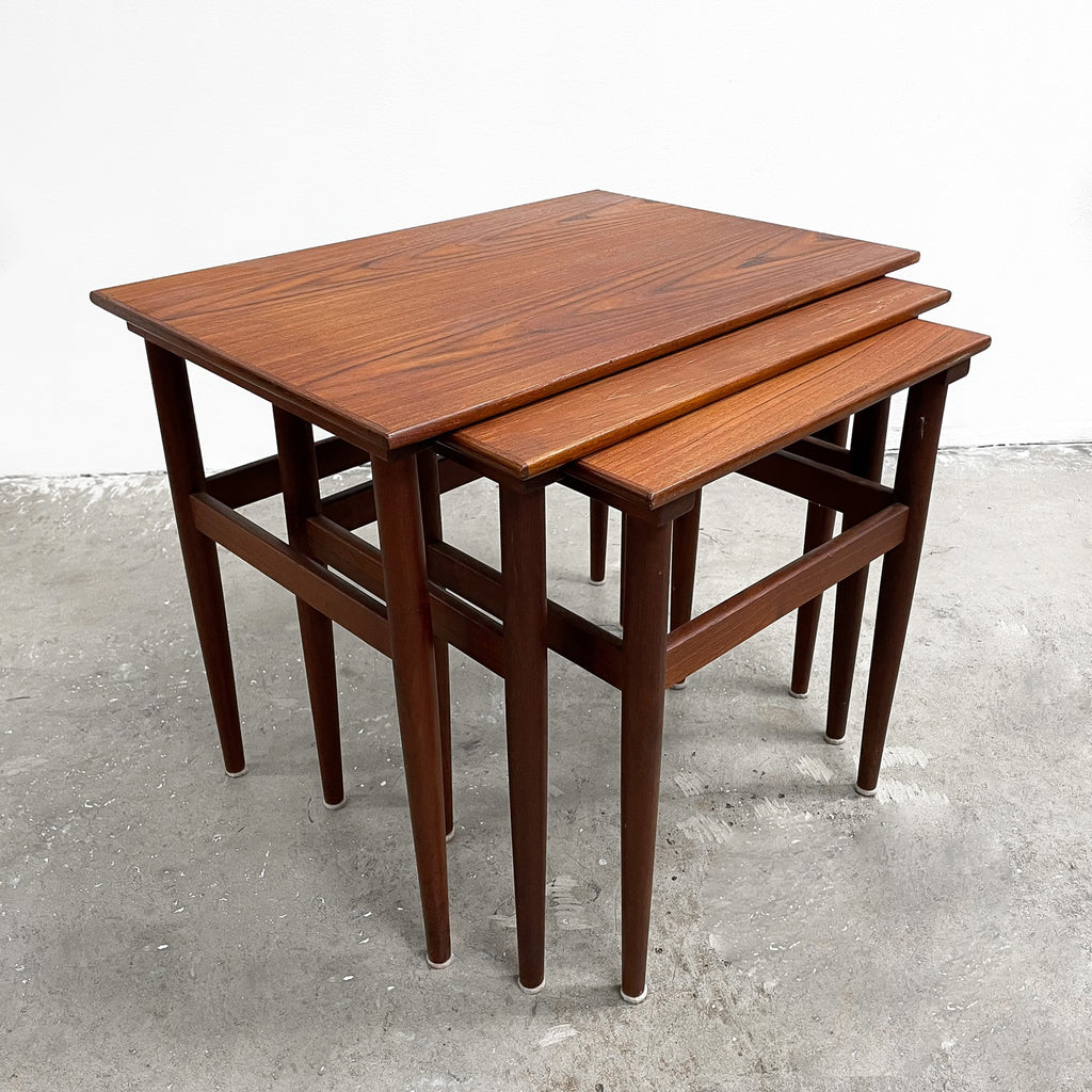 Danish Nest Of Mid Century Side Tables