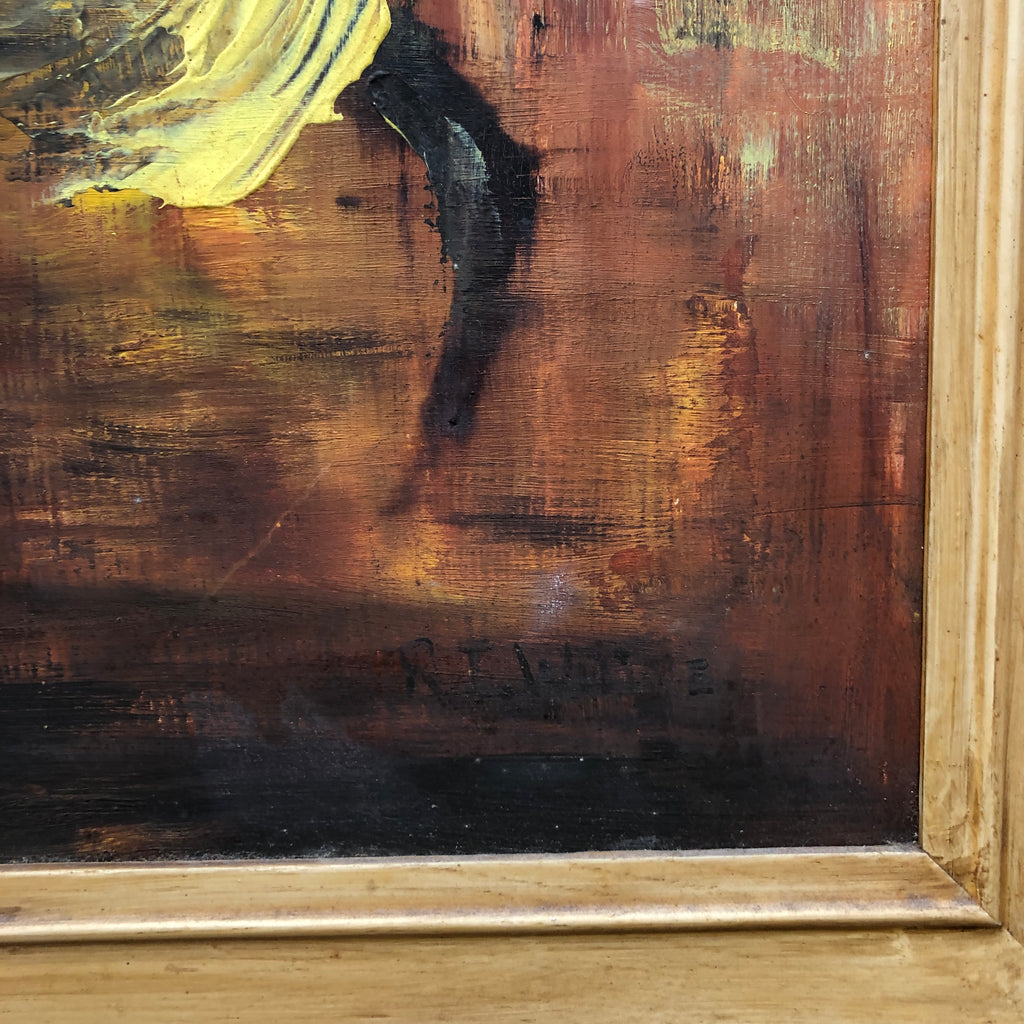Original Ruby Irene White Oil Painting