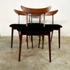 Mid Century Danish Rosewood Paddle Back Dining Chairs