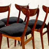 Mid Century Danish Rosewood Paddle Back Dining Chairs